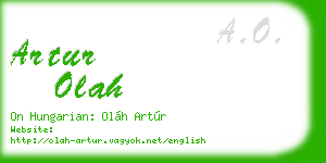 artur olah business card